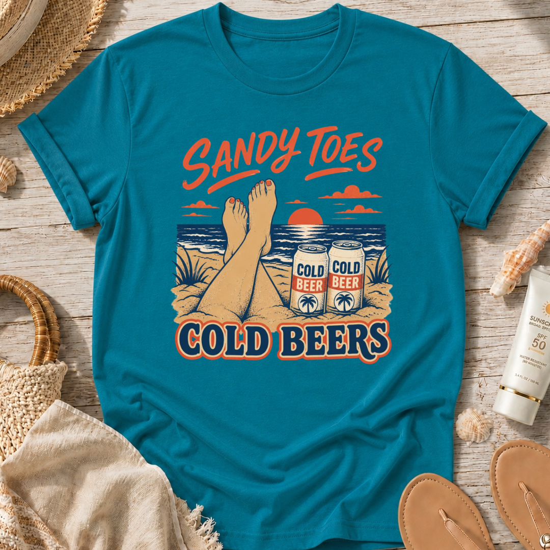 Sandy Toes Cold Beers T-Shirt