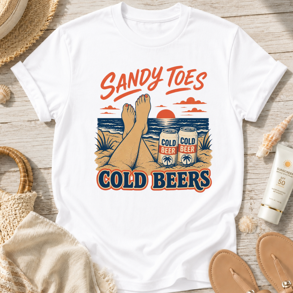 Sandy Toes Cold Beers T-Shirt