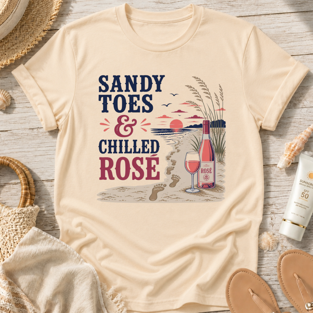 Sandy Toes & Chilled Rosé T-Shirt