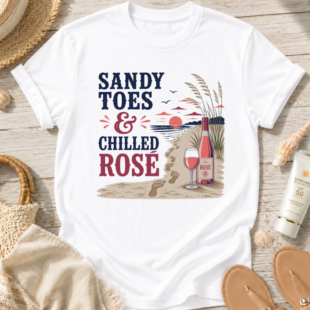 Sandy Toes & Chilled Rosé T-Shirt