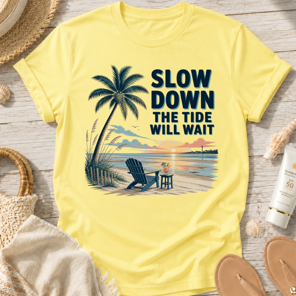 Slow Down The Tide Will Wait T-Shirt