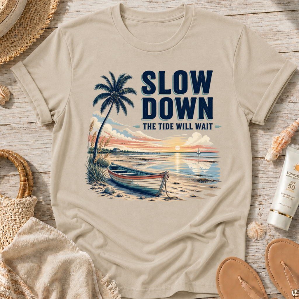 Slow Down The Tide Will Wait T-Shirt