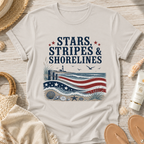 Stars, Stripes & Shorelines US Flag T-Shirt