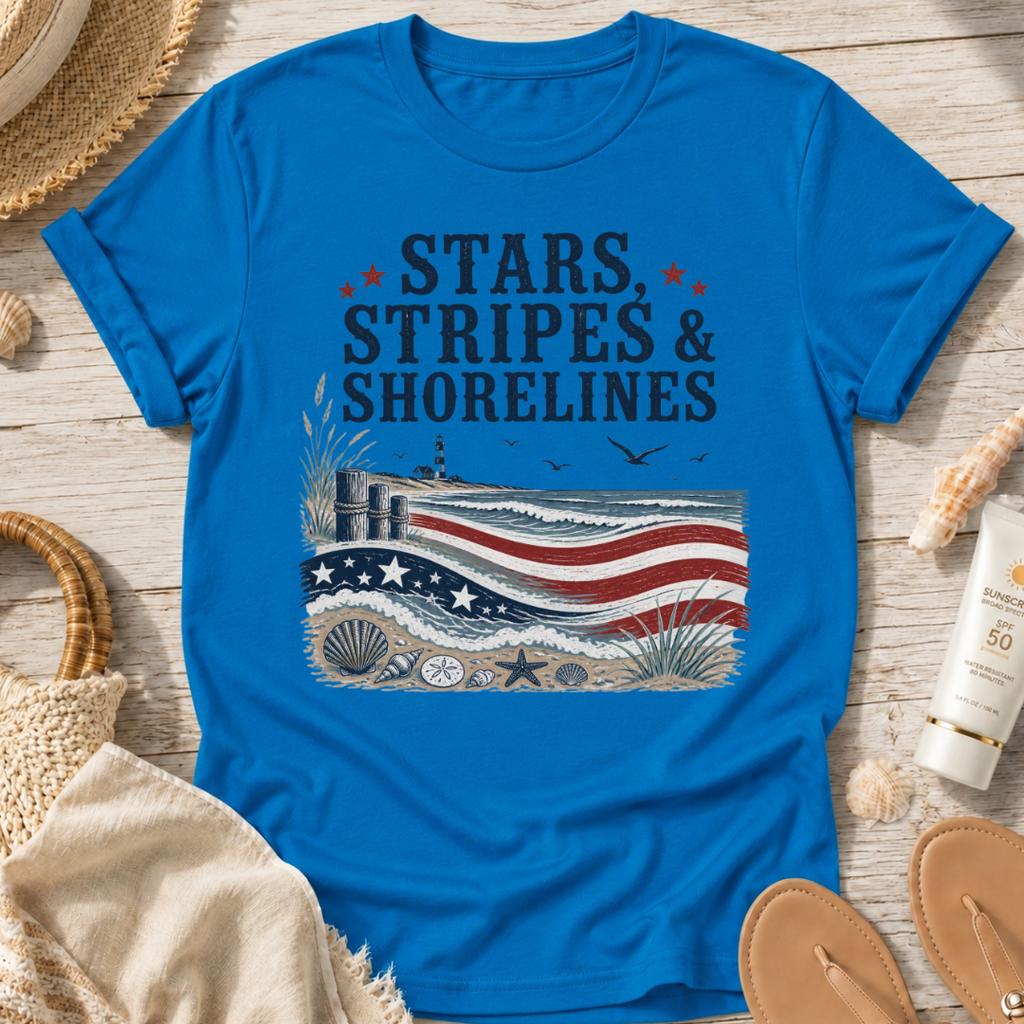 Stars, Stripes & Shorelines US Flag T-Shirt