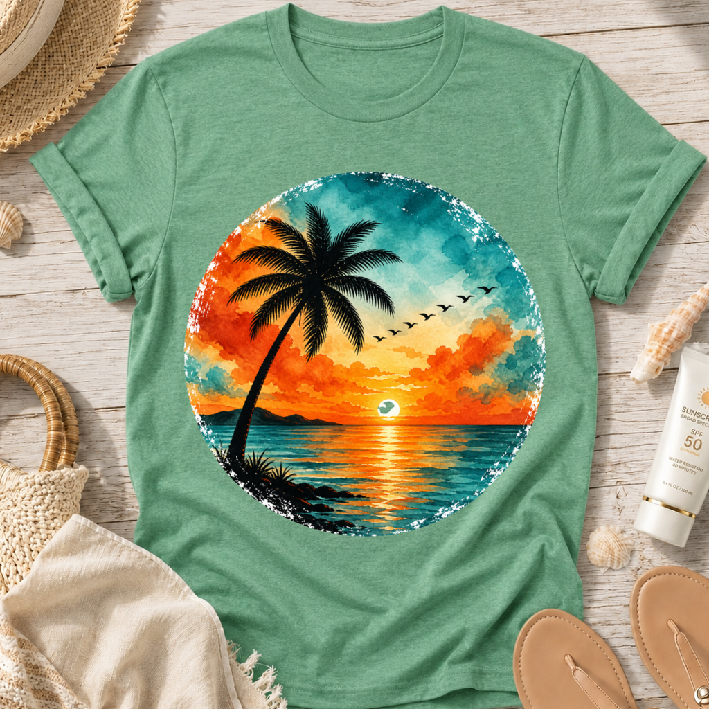 Sunset Palm Beach T-Shirt