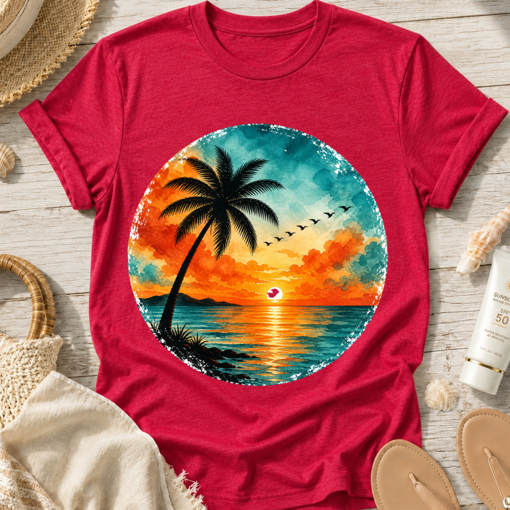 Sunset Palm Beach T-Shirt