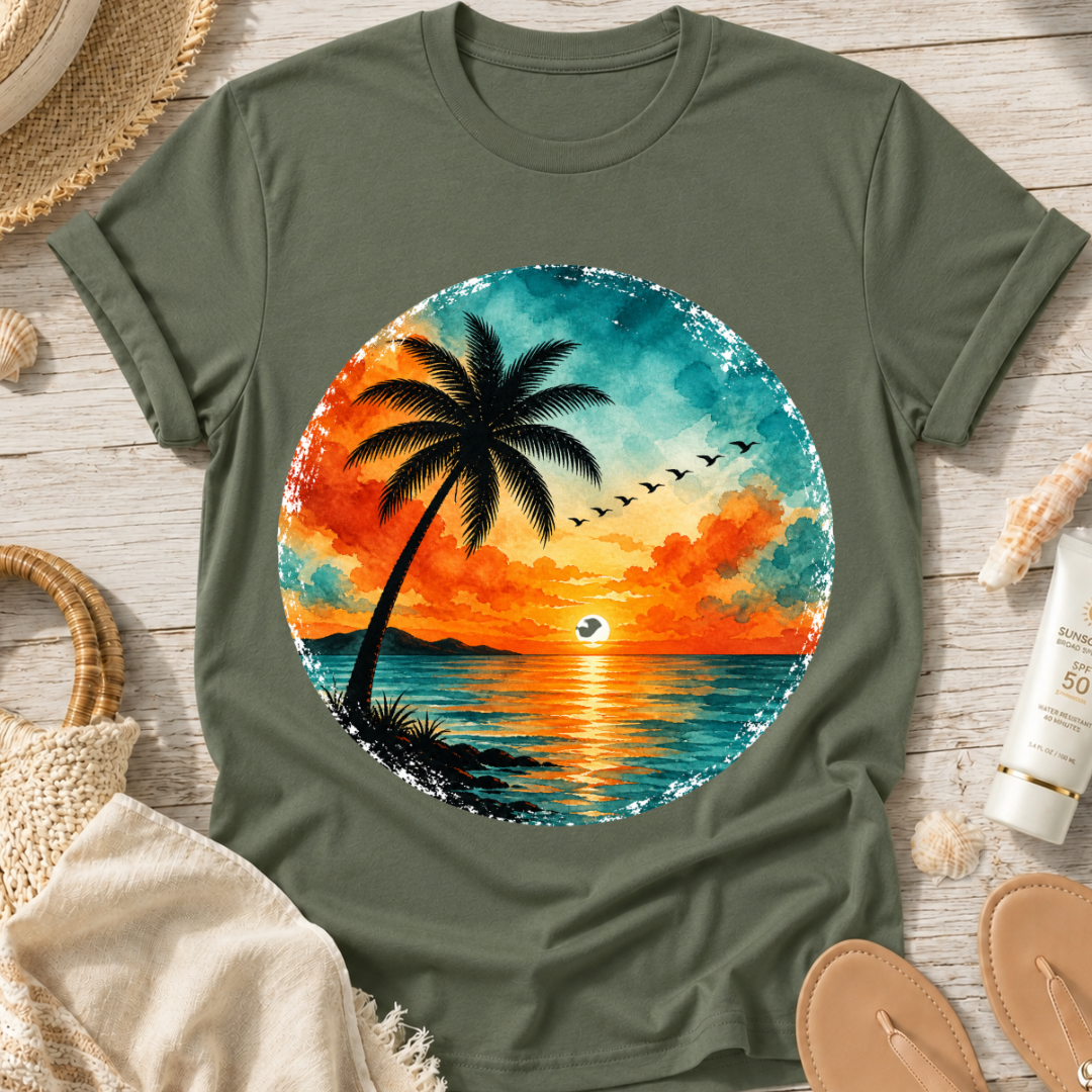 Sunset Palm Beach T-Shirt