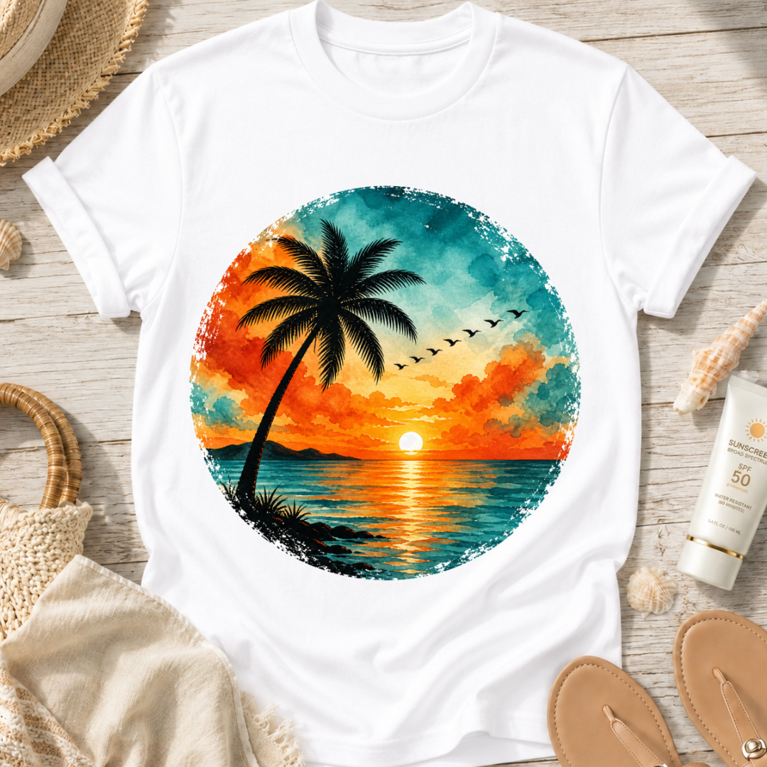Sunset Palm Beach T-Shirt