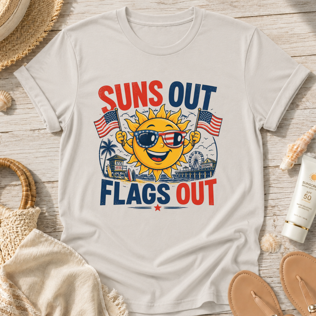 Suns Out Flags Out T‑Shirt