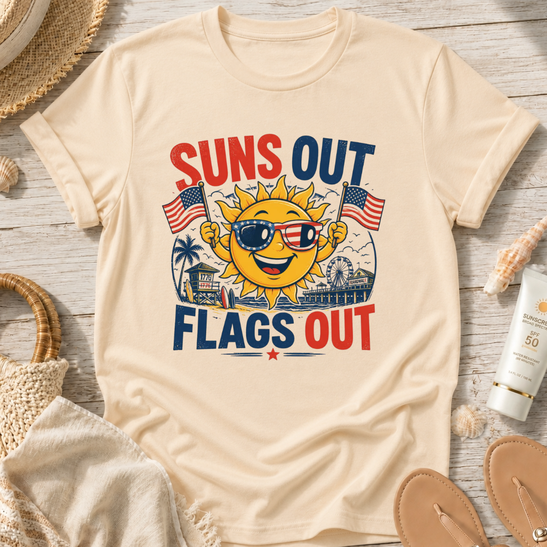 Suns Out Flags Out T‑Shirt