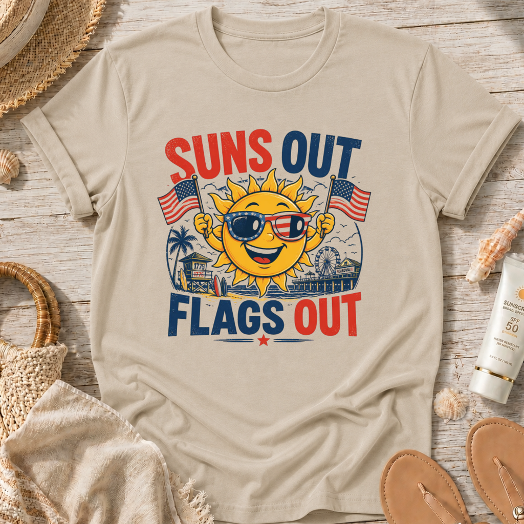 Suns Out Flags Out T‑Shirt