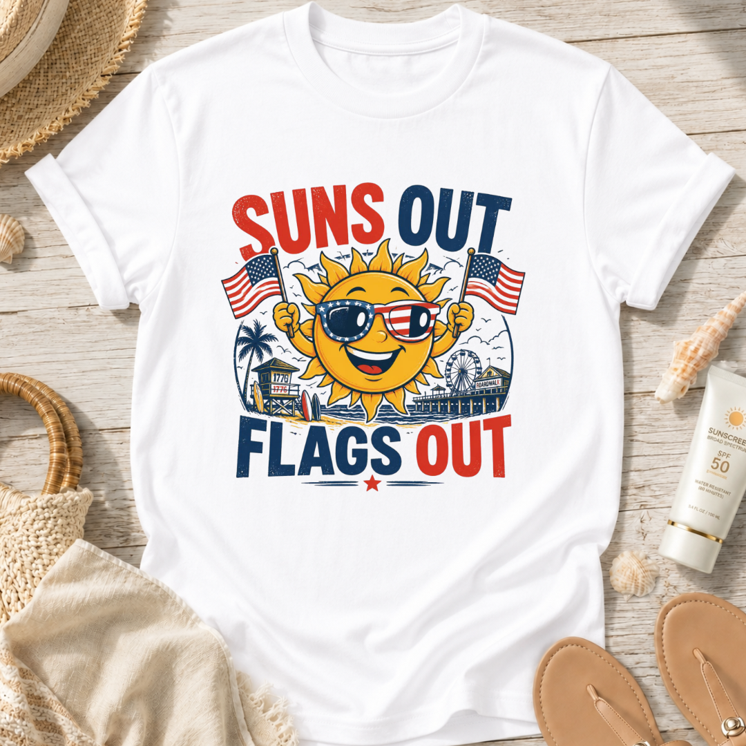 Suns Out Flags Out T‑Shirt