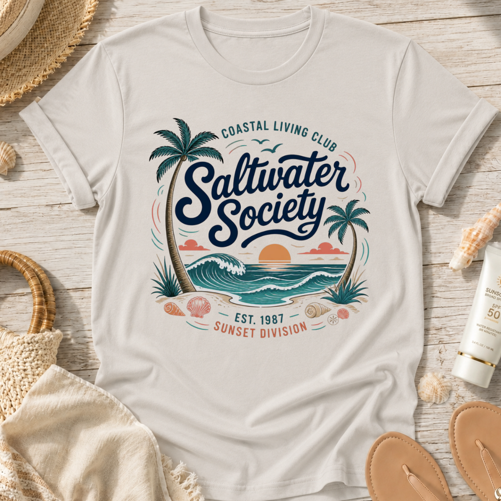 Saltwater Society Coastal Living T‑Shirt