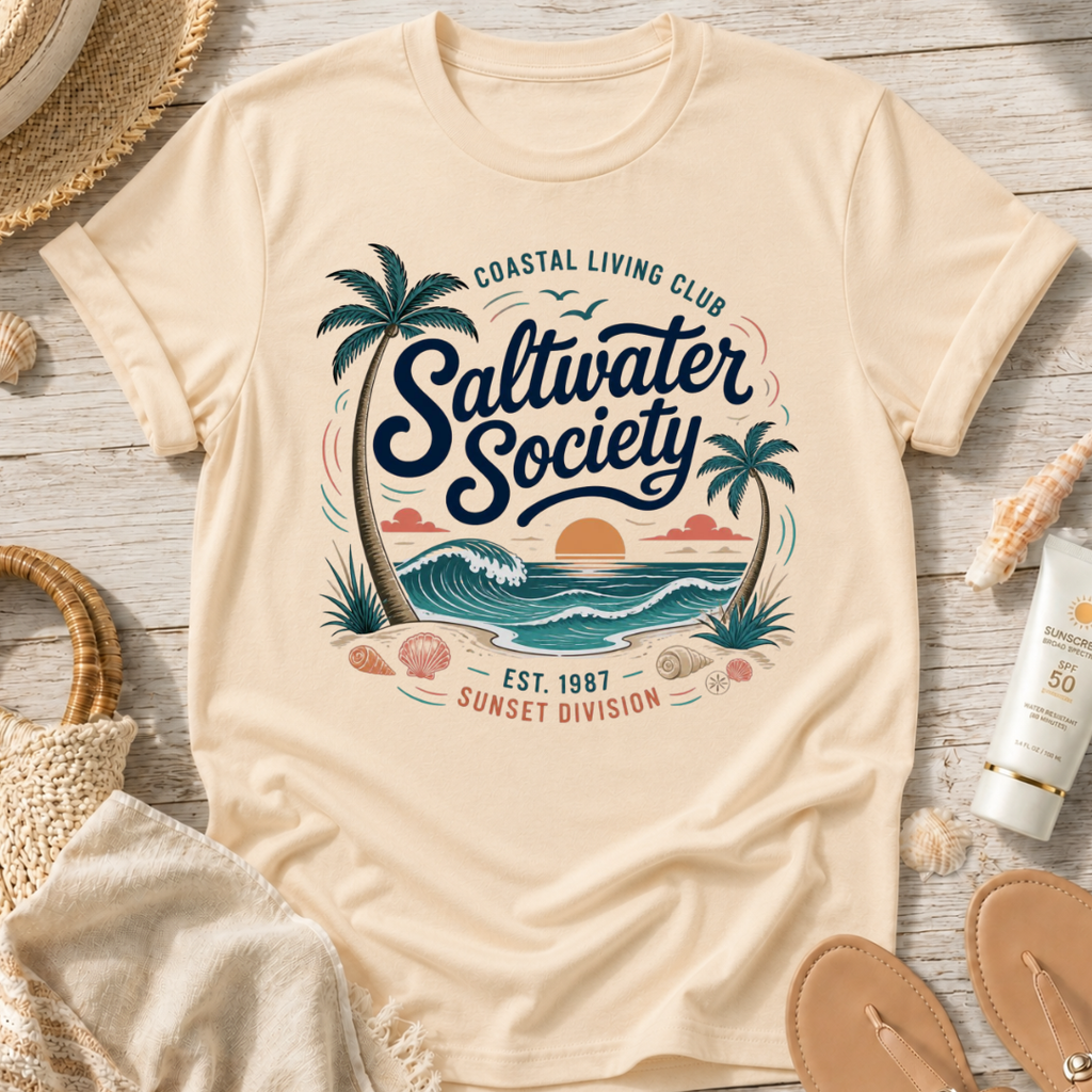 Saltwater Society Coastal Living T‑Shirt