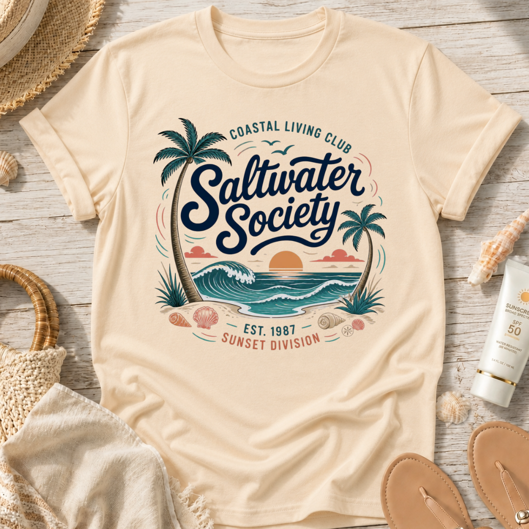Saltwater Society Coastal Living T‑Shirt