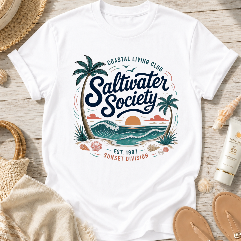 Saltwater Society Coastal Living T‑Shirt