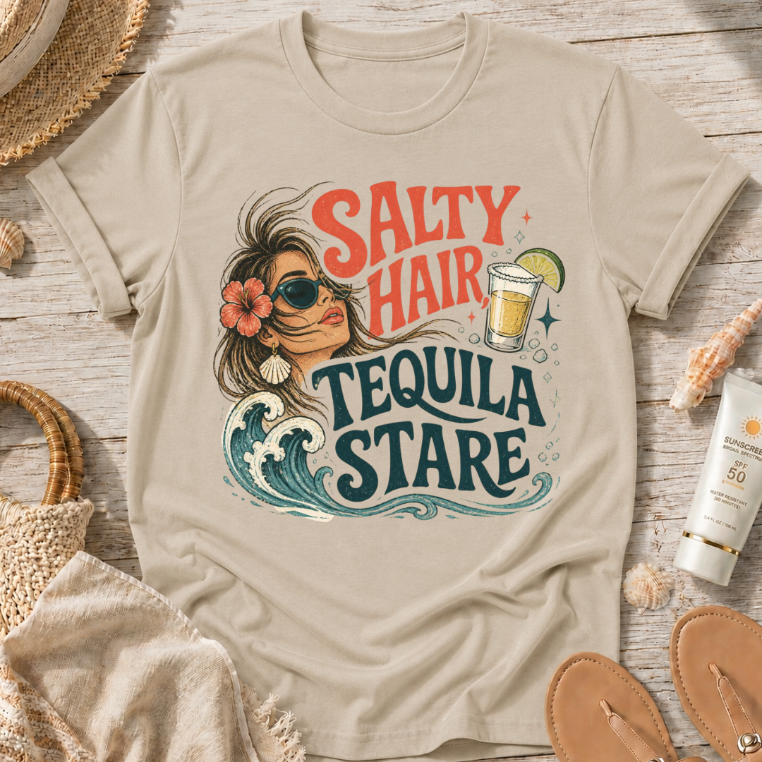 Salty Hair Tequila Stare T-Shirt