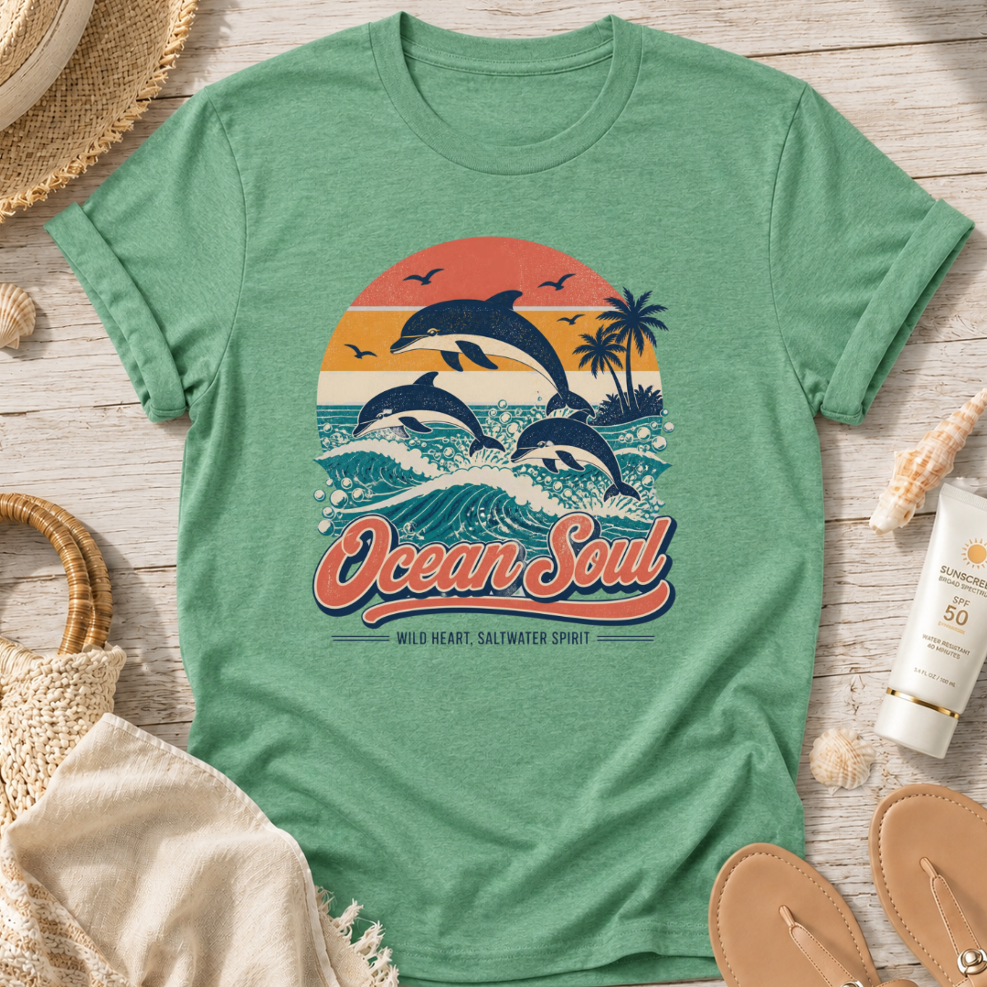Ocean Soul Dolphin T‑Shirt