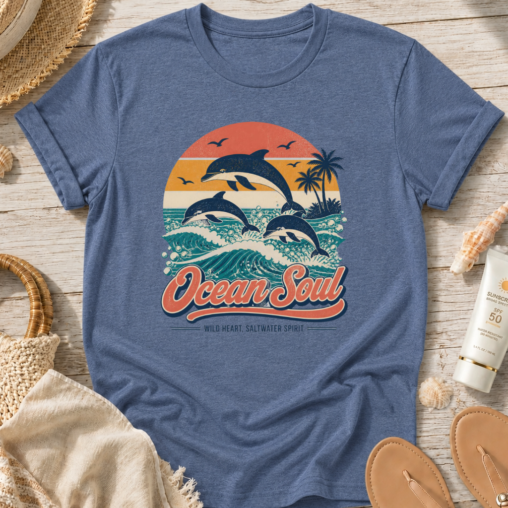 Ocean Soul Dolphin T‑Shirt