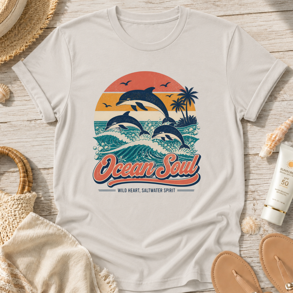 Ocean Soul Dolphin T‑Shirt