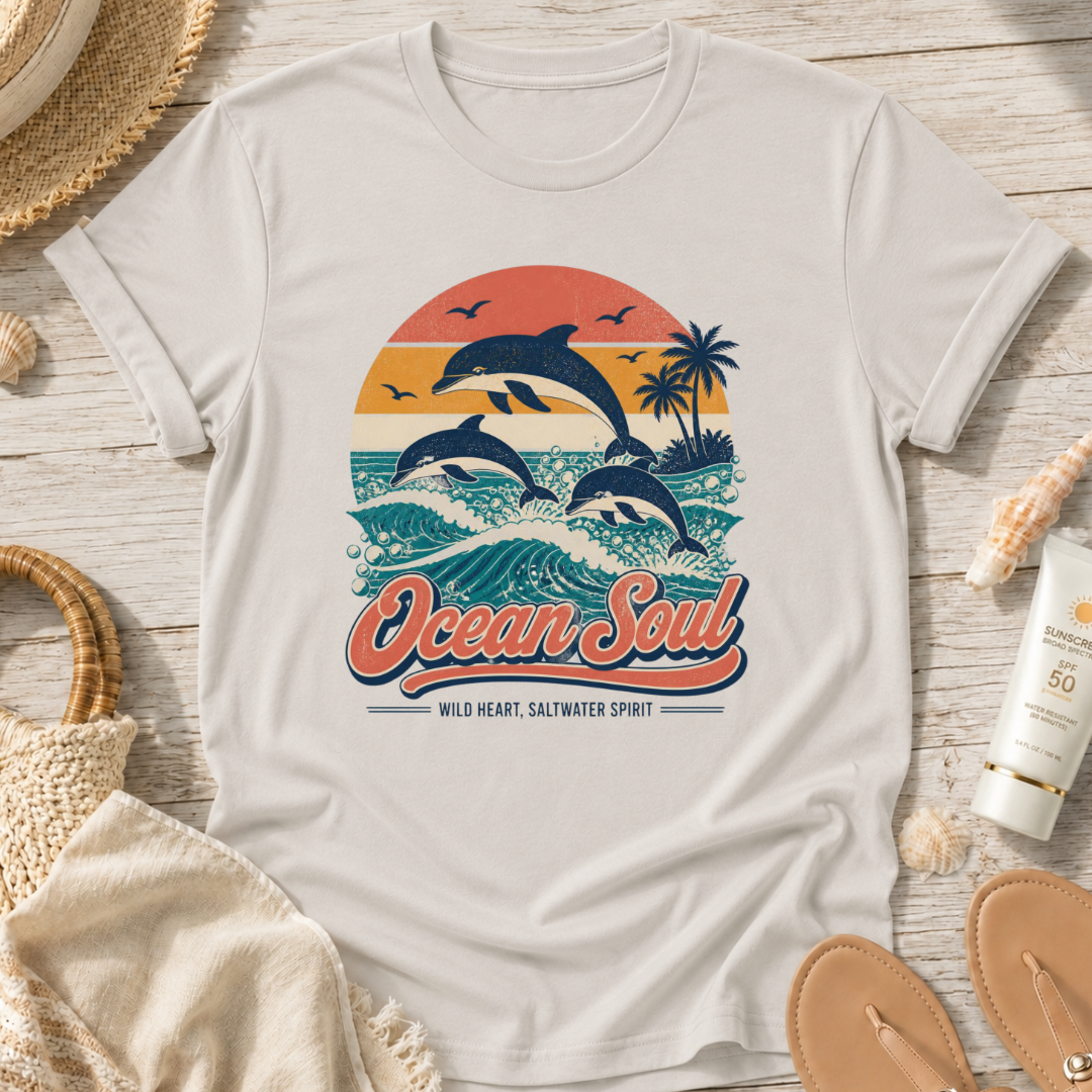 Ocean Soul Dolphin T‑Shirt