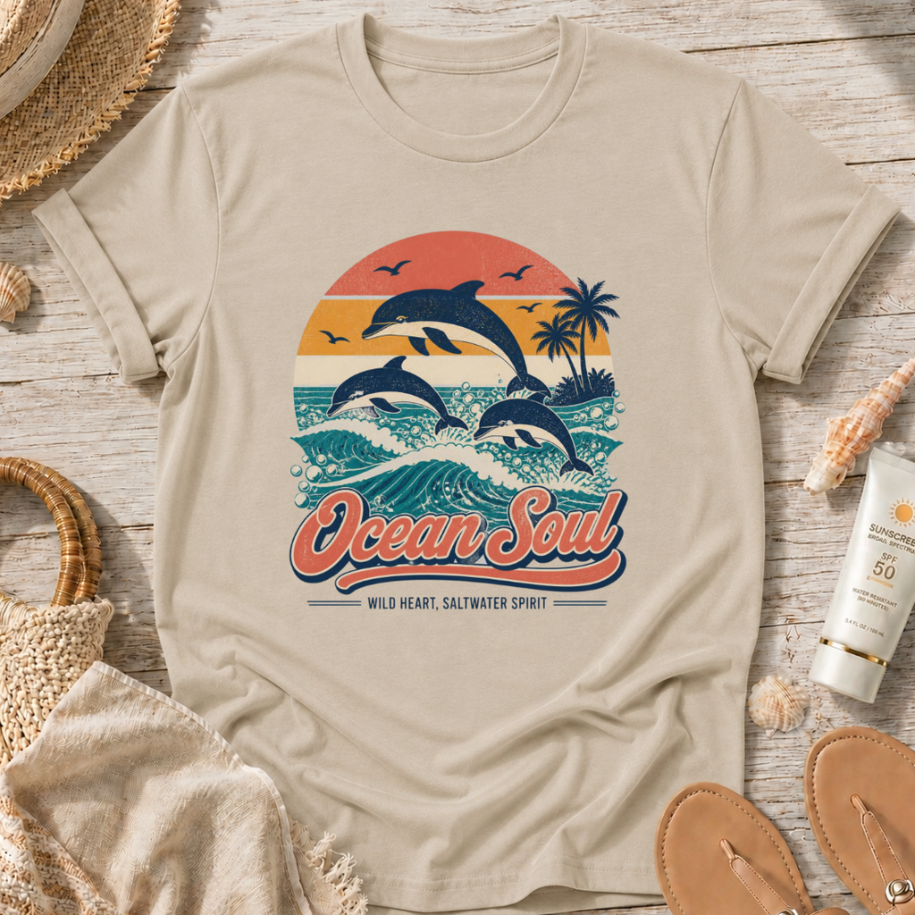 Ocean Soul Dolphin T‑Shirt